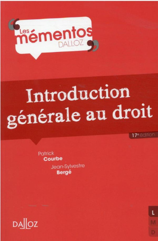 Introduction générale au droit. 17e édition