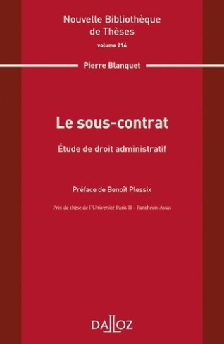 Le sous-contrat. Etude de droit administratif
