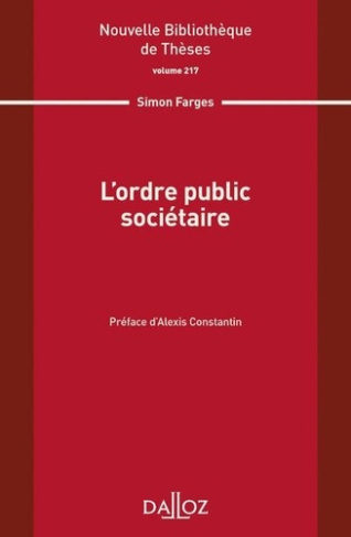 L'ordre public sociétaire