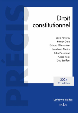 Droit constitutionnel. Edition 2024