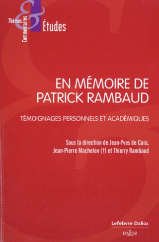 Hommage à Patrick Rambaud