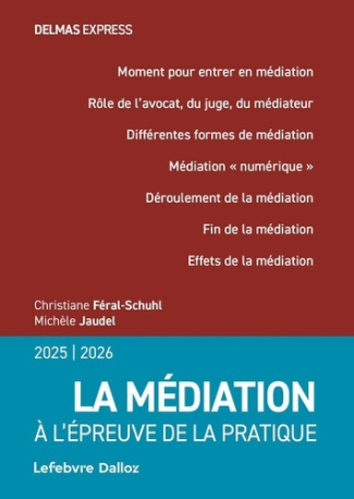 La médiation. A l'épreuve de la pratique, Edition 2025-2026