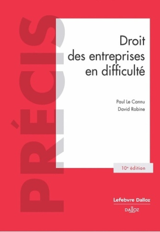 Droit des entreprises en difficulté. 10e édition