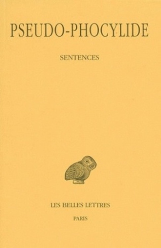 Sentences. Edition bilingue français-grec ancien