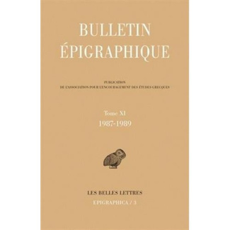 Bulletin épigraphique. Tome 11, 1987-1989