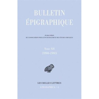 Bulletin épigraphique. Tome 12, 1990-1993