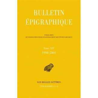 Bulletin épigraphique. Tome 14, 1998-2001