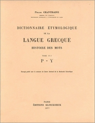 Dictionnaire étymologique de la langue grecque