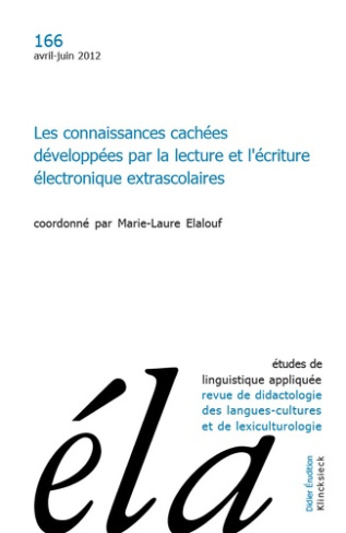 Etudes de Linguistique Appliquée N° 166, Avril-juin 2012 : Les connaissances cachées développées par