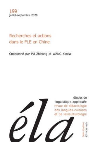 Etudes de Linguistique Appliquée N° 3, 2020 : Recherches et actions dans le FLE en Chine