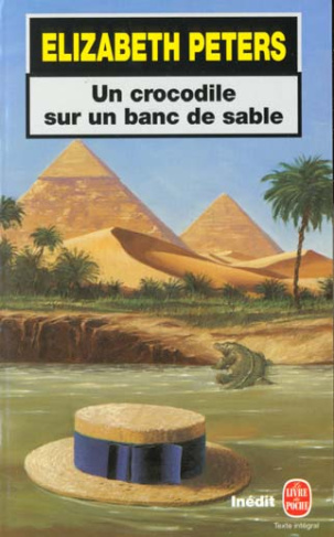 Un crocodile sur un banc de sable