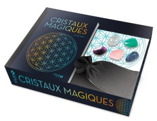Coffret Cristaux magiques. Avec 1 pochon , 5 cristaux, 1 fleur de vie