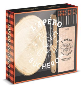 Coffret l'apéro bûcheron. L'apéro bûcheron, des recettes d'apéros à partager avec avec 1 planche à d