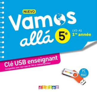 Espagnol 5e NUEVO Vamos Nuevo Vamos alla. Edition 2022. Avec 1 Clé USB