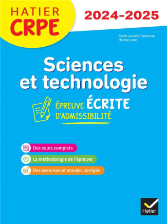 Sciences et technologie. Epreuve écrite d'admissibilité CRPE, Edition 2024-2025