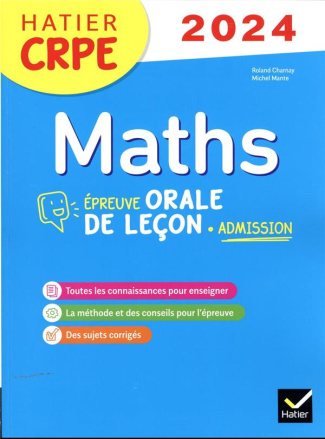Maths CRPE. Epreuve de leçon, épreuve orale d'admission, Edition 2024