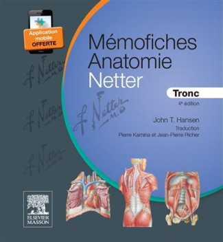 Mémofiches anatomie Netter. Tronc, 4e édition
