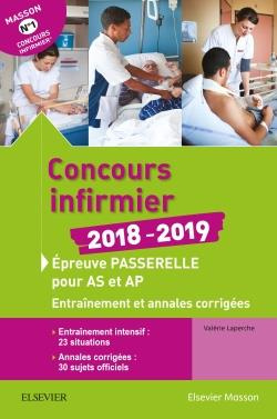 Concours infirmier Epreuve Passerelle pour AS et AP. Entraînement et annales corrigées, Edition 2018