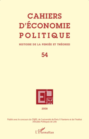 Cahiers d'économie politique N° 54/2008