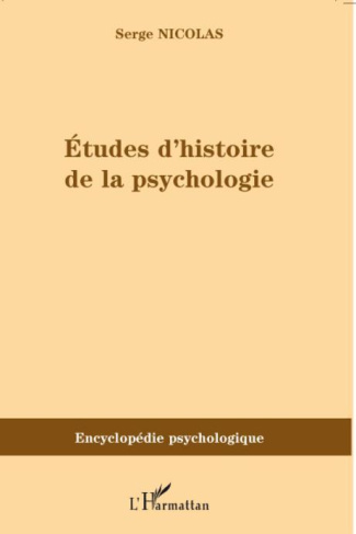 Etudes d'histoire de la psychologie