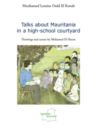 Talks about Mauritania in a high-school courtyard. Drawnings and scenes by Mohamed El Hacen