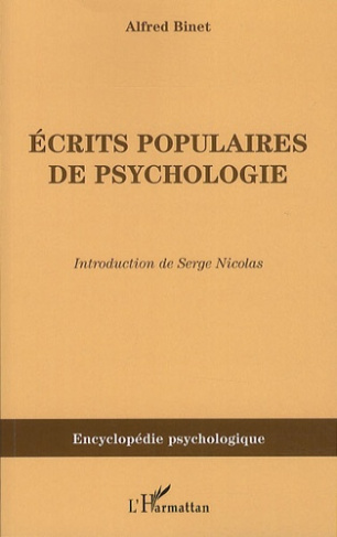 Ecrits populaires de psychologie. Oeuvres choisies Tome 6