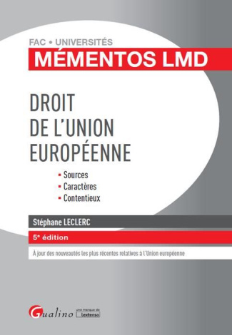 Droit de l'union Européenne / Fac - Universités
