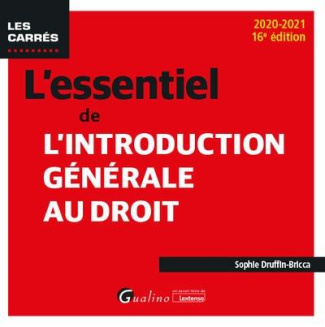 L'essentiel de l'introduction générale au droit - 2020-2021