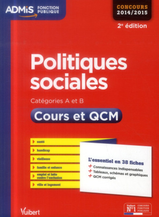 Politiques sociales. Cours et QCM, Catégories A et B, 2e édition