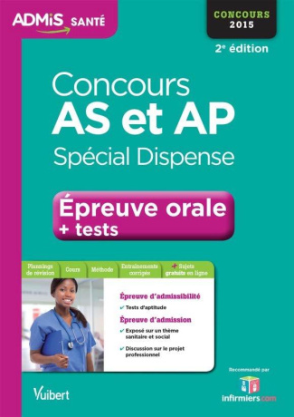 Concours AS et AP Spécial Dispense. Epreuve orale   Tests d'aptitude, 2e édition