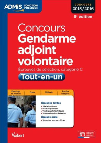 Concours Gendarme adjoint volontaire APJA. Catégorie C, 5e édition