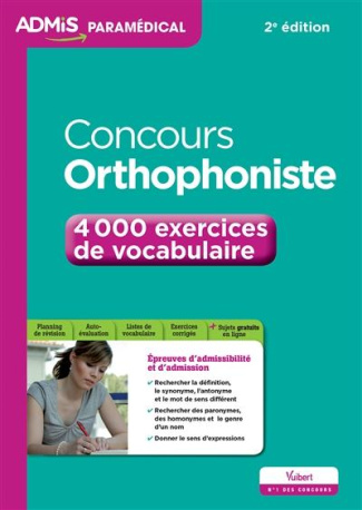 Concours orthophoniste. 4000 exercices de vocabulaire, 2e édition