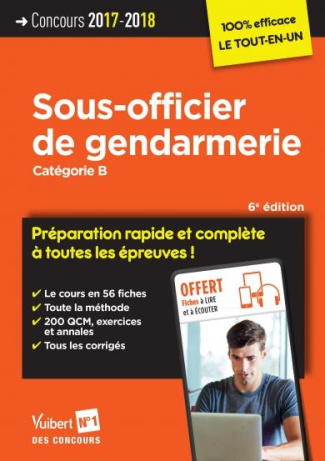 Sous-officier de gendarmerie catégorie B. Edition 2017-2018