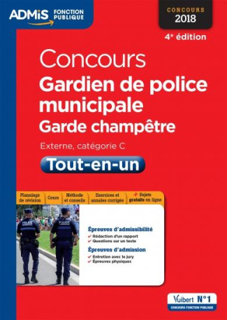 Concours Gardien de police municipale, garde champêtre externe, catégorie C. Tout-en-un, Edition 201