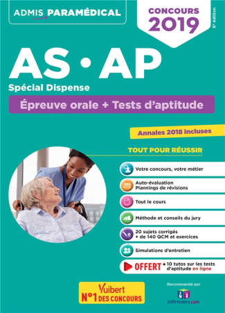 Concours AS-AP spécial dispense. Epreuve orale   Tests d'aptitude, Edition 2019