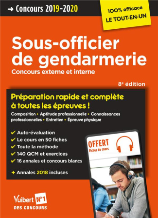 Concours Sous-officier de gendarmerie. Concours externe et interne catégorie B, Edition 2019-2020
