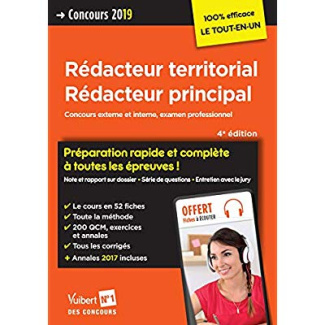 Concours Rédacteur territorial, Rédacteur principal. Concours externe et interne, examen professionn