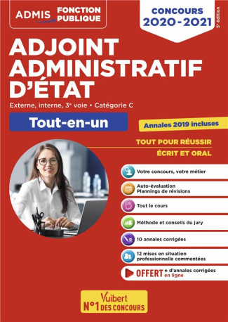 Concours Adjoint administratif d'Etat. Externe, interne, 3e voie. Catégorie C. Tout-en-un, Edition 2