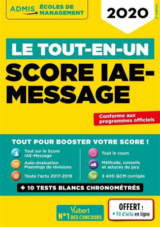 Le tout-en-un Score IAE-Message. Edition 2020