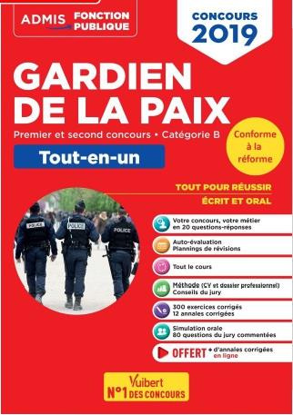 Gardien de la paix, premier et second concours catégorie B. Tout-en-un, Edition 2019-2020