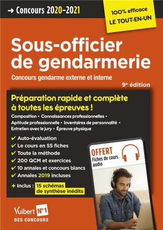 Concours Sous-officier de gendarmerie. Concours externe et interne catégorie B, Edition 2020-2021