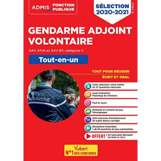 Epreuves de sélection Gendarme adjoint volontaire GAV APJA et GAV EP, catégorie C. Tout-en-un, Editi
