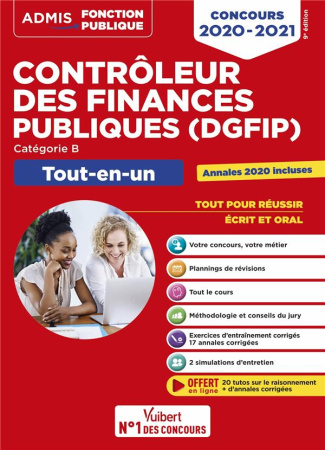 Tout-en-un Concours contrôleur des finances publiques (DGFIP), catégorie B. Edition 2020-2021