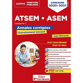 Concours ATSEM ASEM. Annales corrigées, Edition 2020-2021