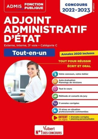 Concours Adjoint administratif d'état. Externe, interne, 3e voie. Catégorie C. Tout-en-un, Edition 2
