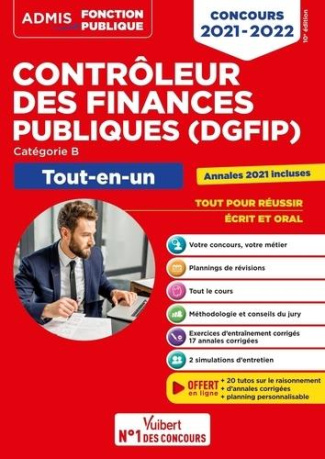 Concours contrôleur des finances publiques (DGFIP), catégorie B. Tout-en-un, Edition 2021-2022