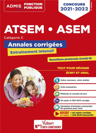 Concours ATSEM et ASEM catégorie C. Annales corrigées, Edition 2021-2022