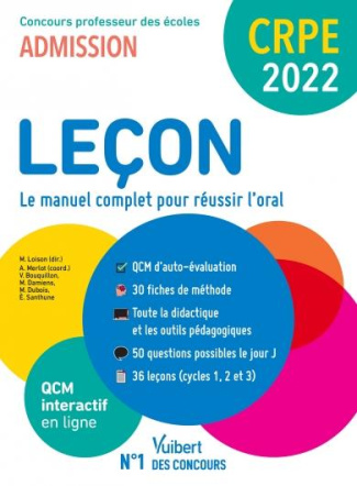 Leçon. Le manuel complet pour réussir à l'oral, Edition 2022