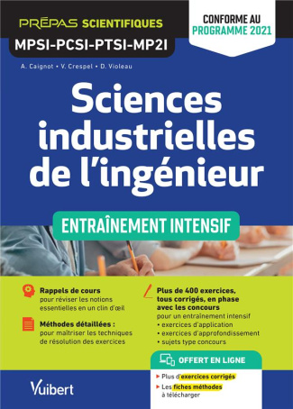 Sciences industrielles de l'ingénieur MPSI-PCSI-PTSI-MP2I. Entraînement intensif