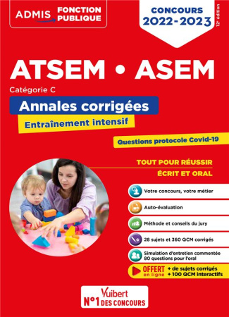 Concours ATSEM et ASEM catégorie C. Annales corrigées, Edition 2022-2023